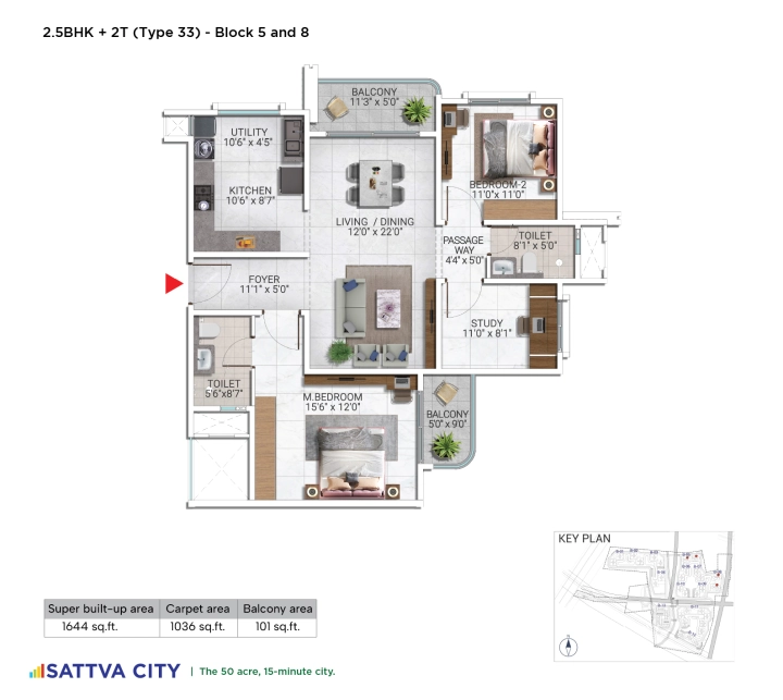 2.5 BHK floor plan 2.5 BHK floor plan